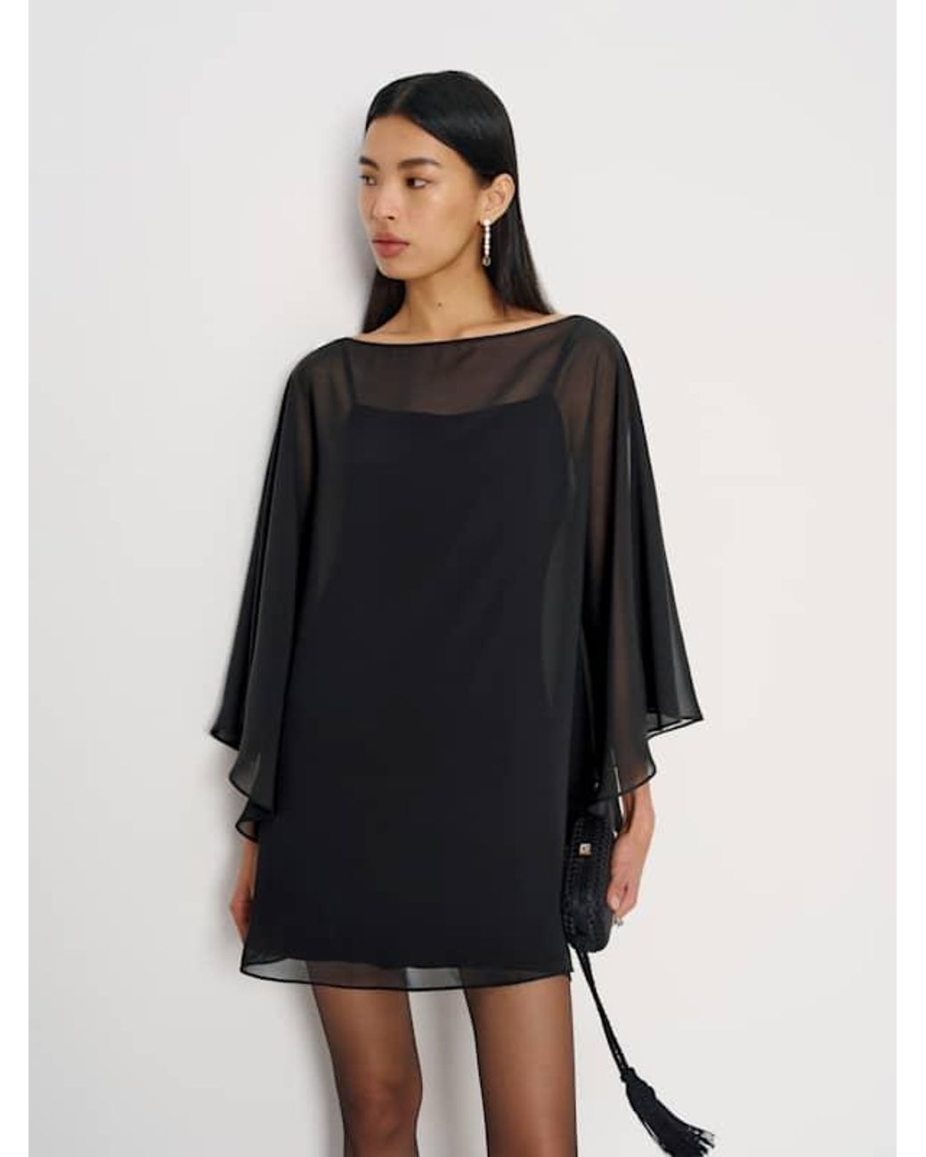 Reformation Black Nour Dress 0