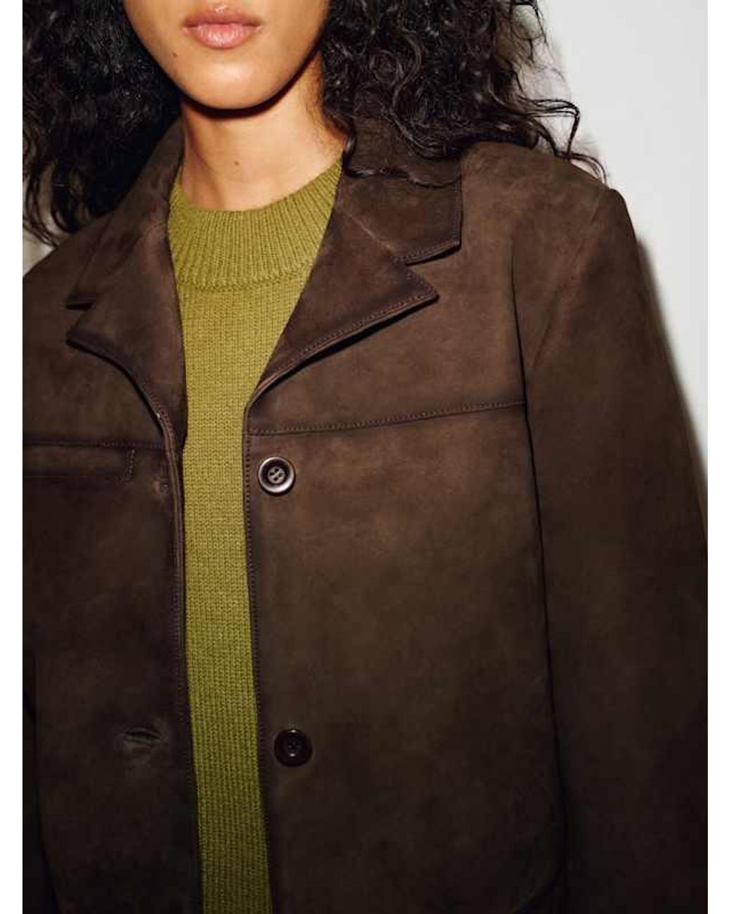 Reformation Brown Veda Rhodes Suede Jacket