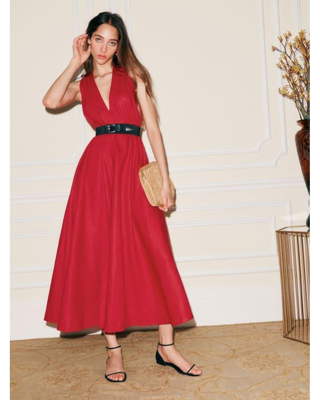 Reformation Downing Dress in Red | Lyst