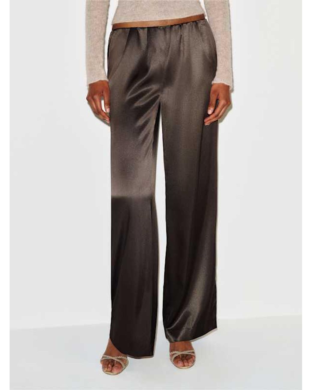Reformation White Stacey Satin Short Pant Pearl