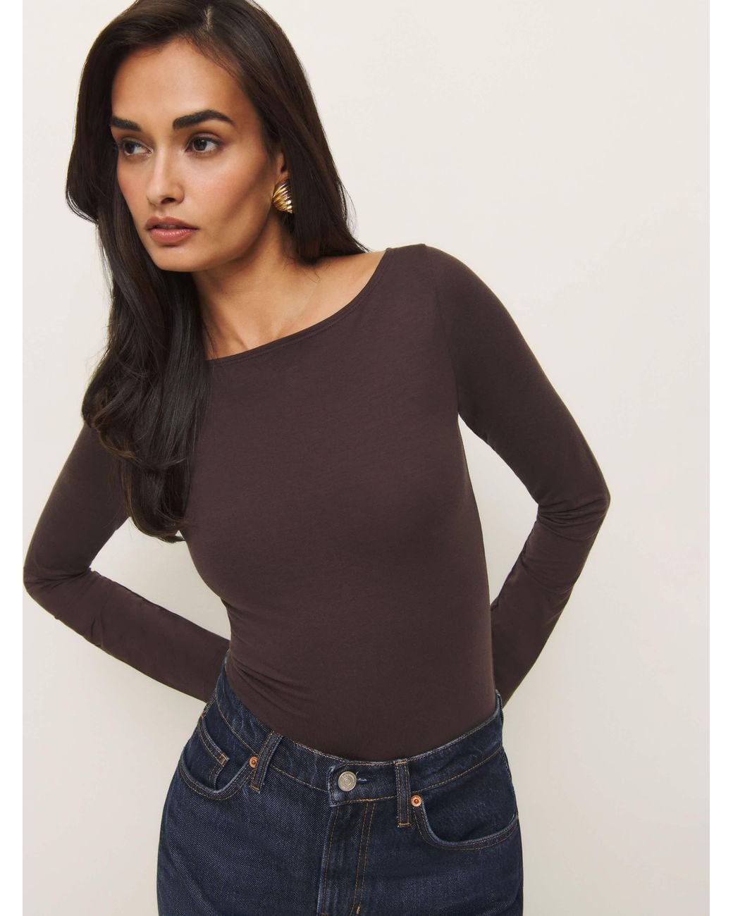 Reformation Blue Wiley Knit Top