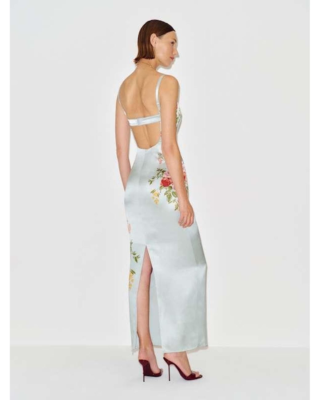 Reformation White Caitlin Silk Dress 0