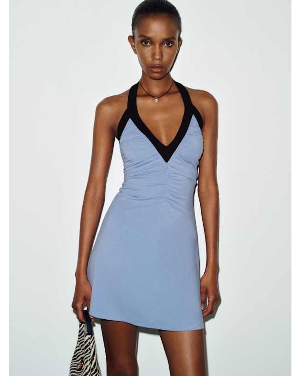 Reformation Blue Claudia Knit Dress