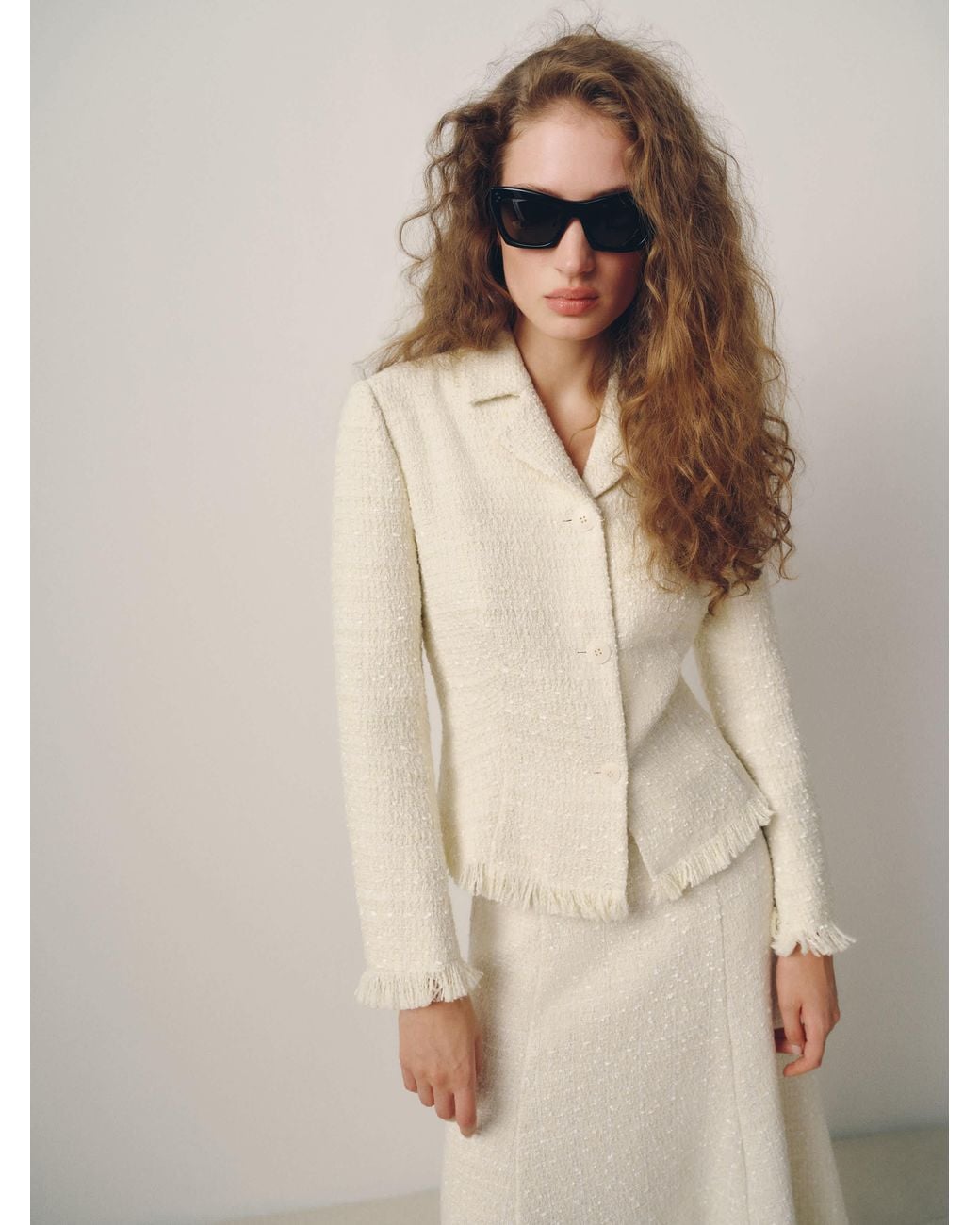 Reformation Natural Josie Jacket Boucle 0