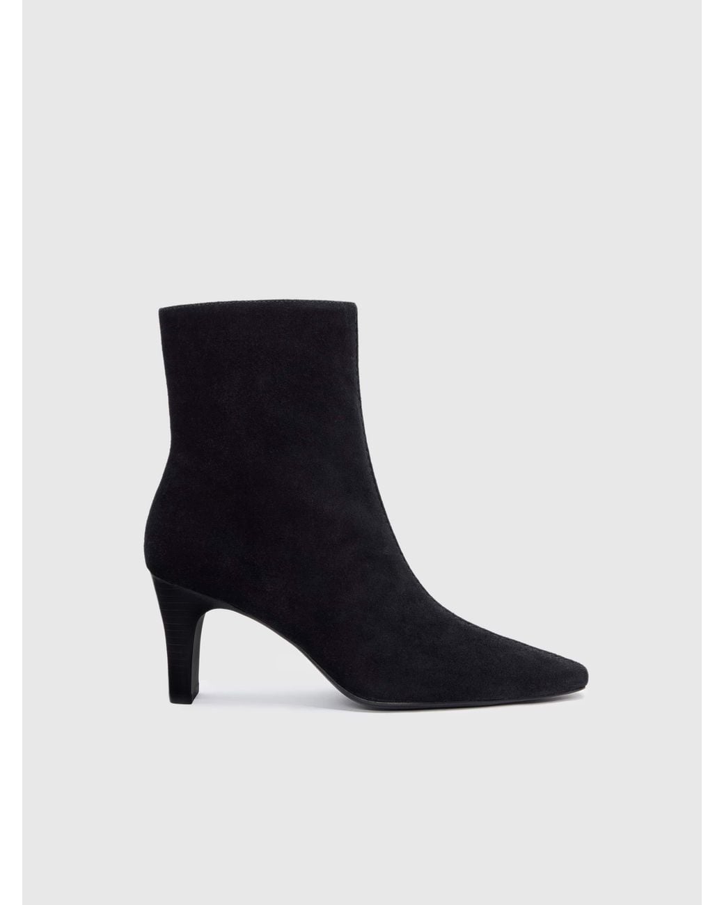 Reformation Blue Tatyana Ankle Boot Suede 5