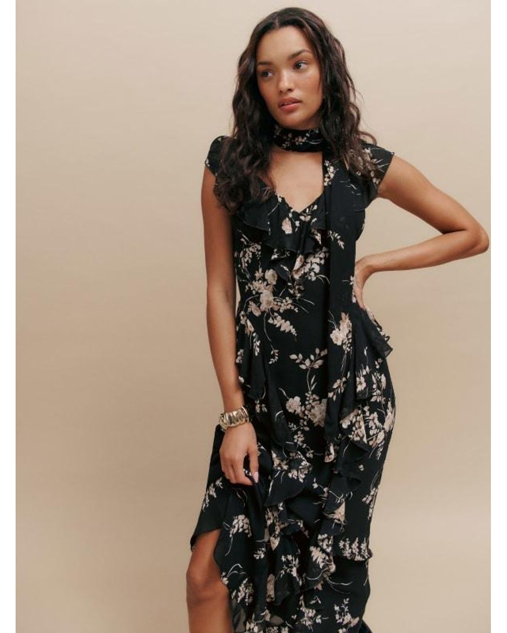 Reformation Silvana Dress in Natural Lyst
