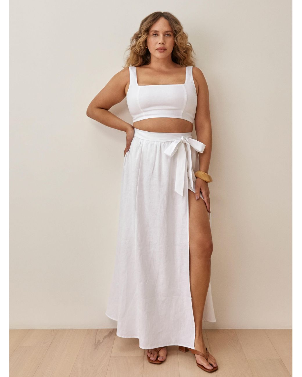Reformation Olivia Linen Two-Piece Set