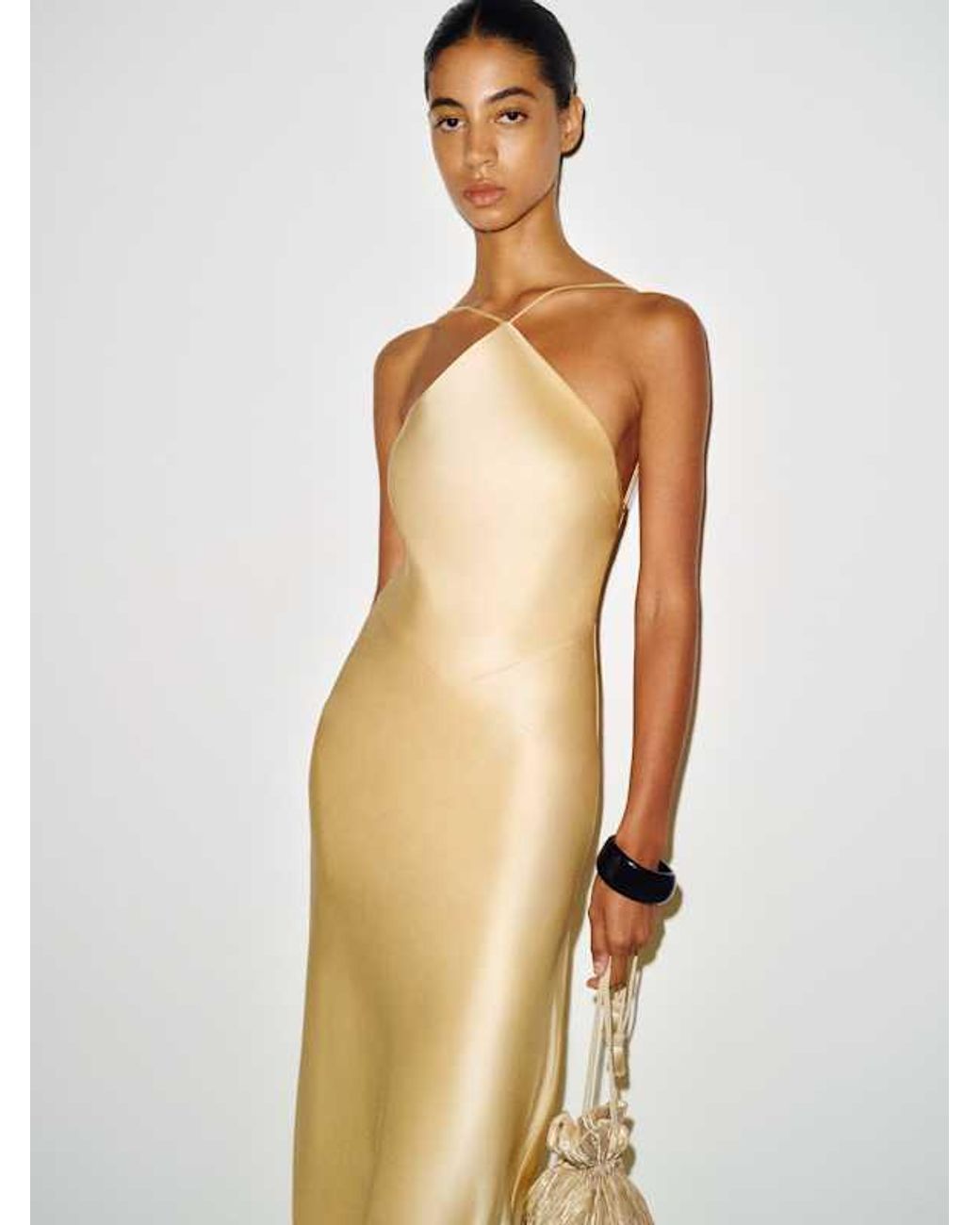 Reformation Natural Emilee Silk Dress