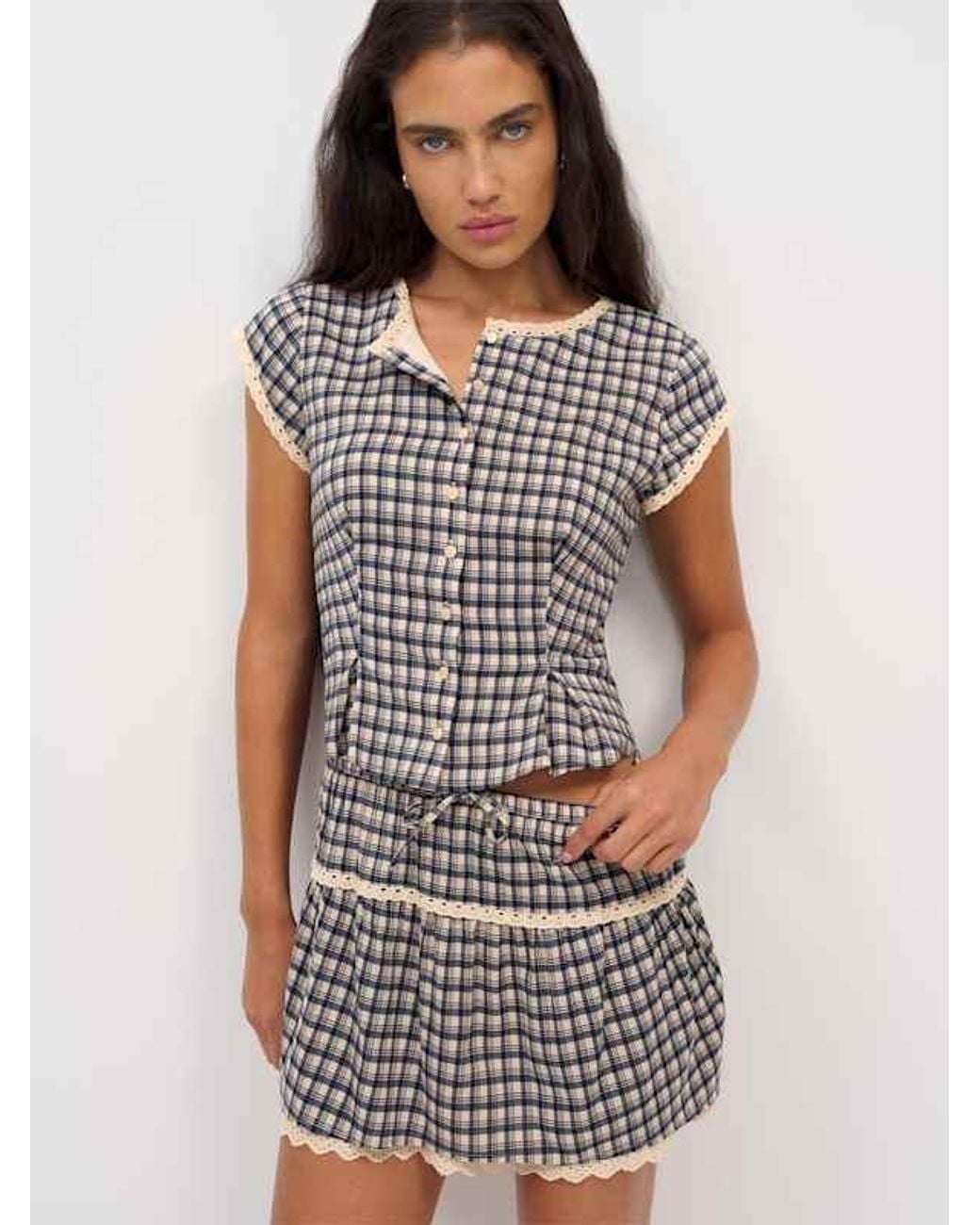 Reformation White Valetta Two Piece 0