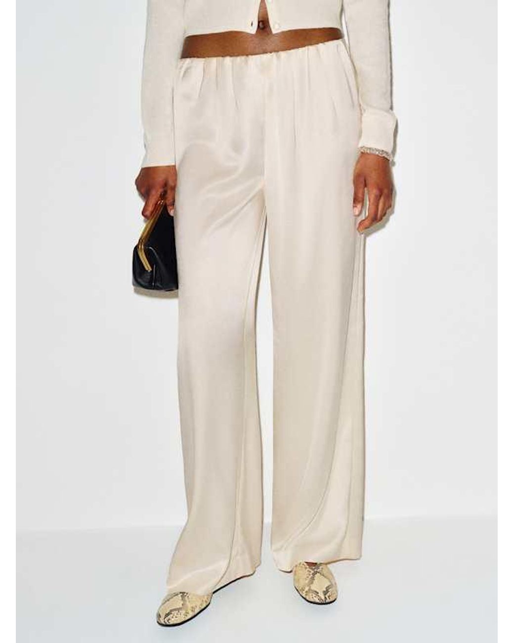 Reformation Natural Stacey Satin Short Pant