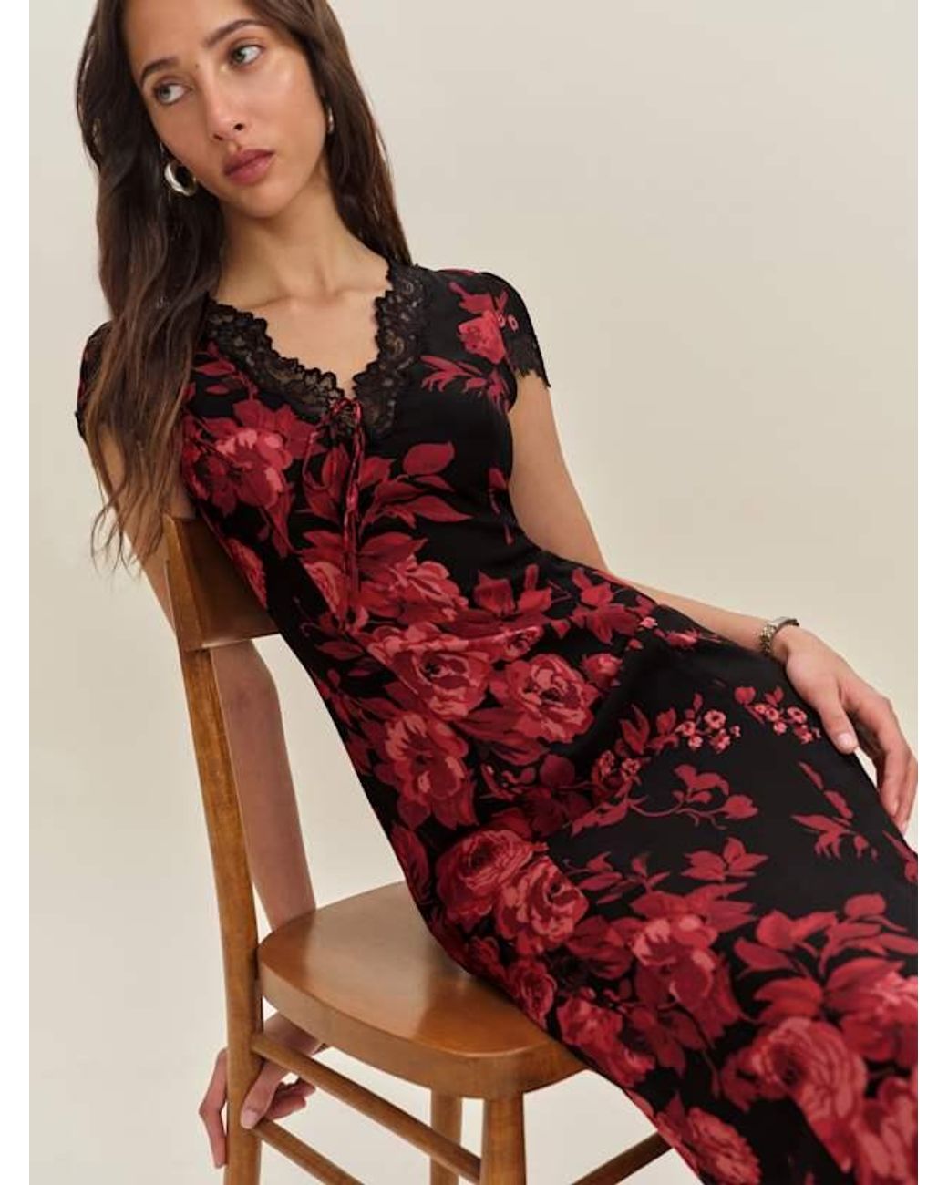 black square neck dress midi The Black Square Neck Lace Cami Midi Dress