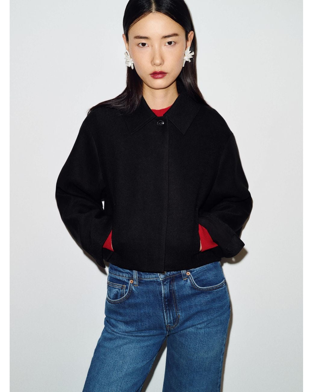 Reformation Blue Bowie Jacket