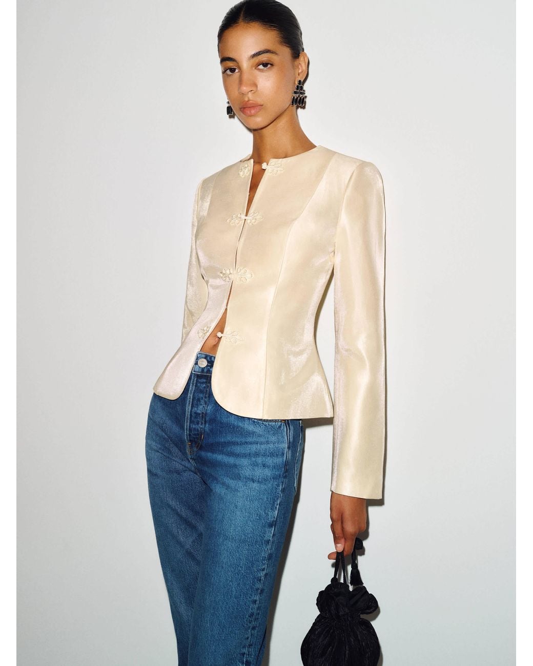 Reformation Blue Regin Jacket