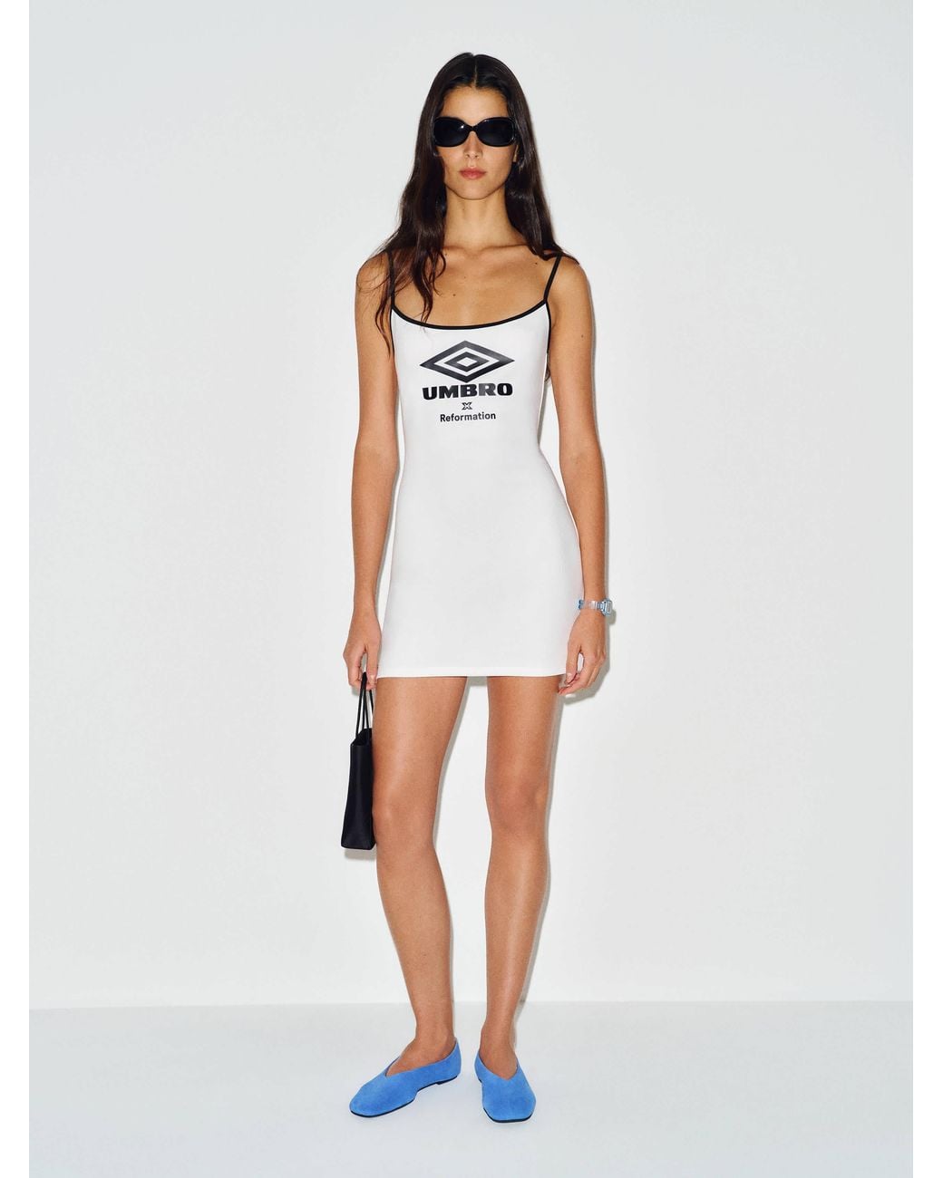 Reformation White Hudson Knit Dress