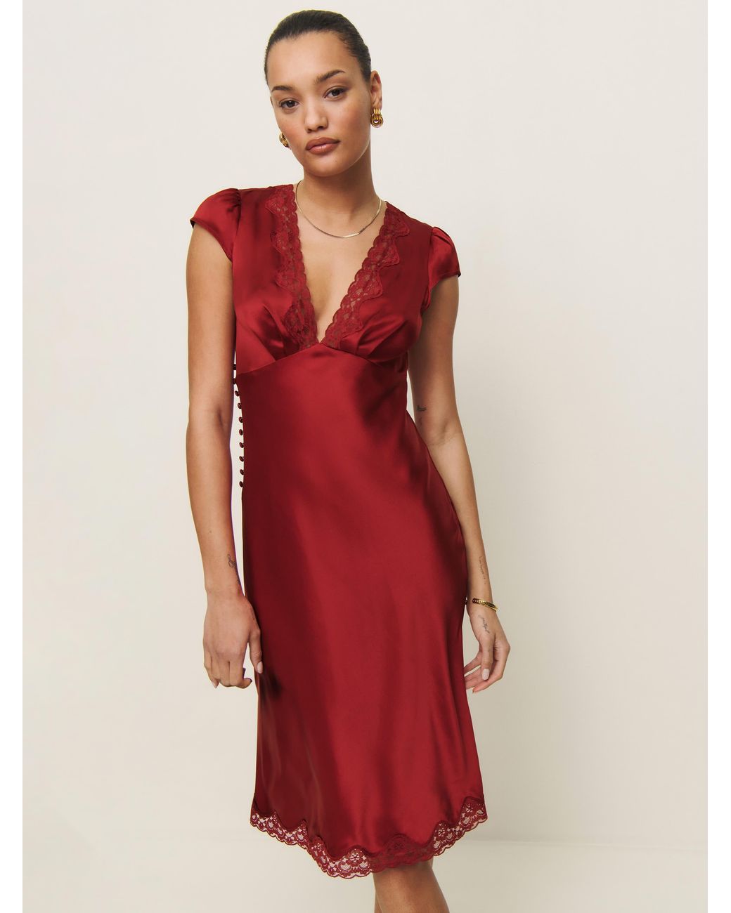 chinese dress ladies Red Tulle Lace Off Shoulder Short Prom Dress, Red Homecoming Dress US 4 / Red main image 1