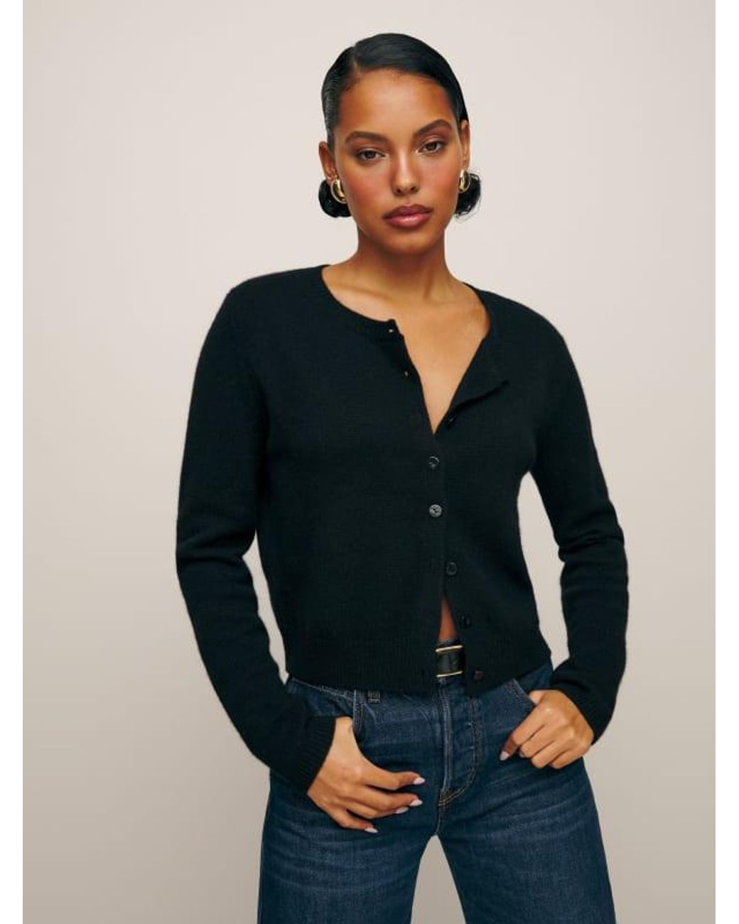 Cashmere crew cardigan hotsell