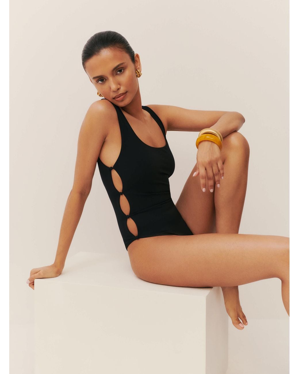 Reformation Natural Posidonia One Piece Swimsuit