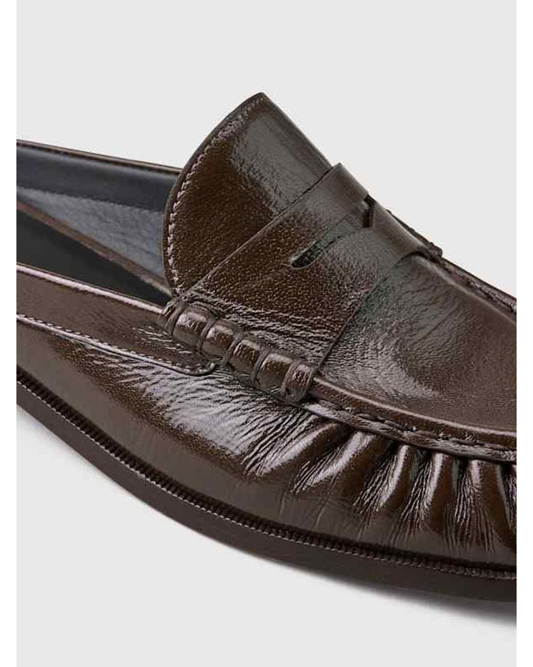 Reformation Blue Francine Loafer Mule