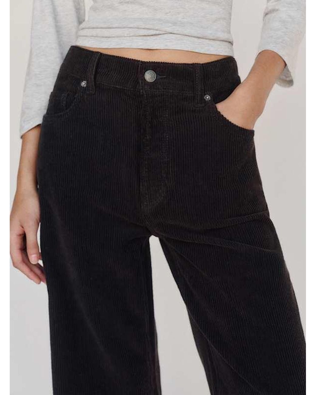 Reformation Blue Clyde Low Rise Baggy Jean Denim