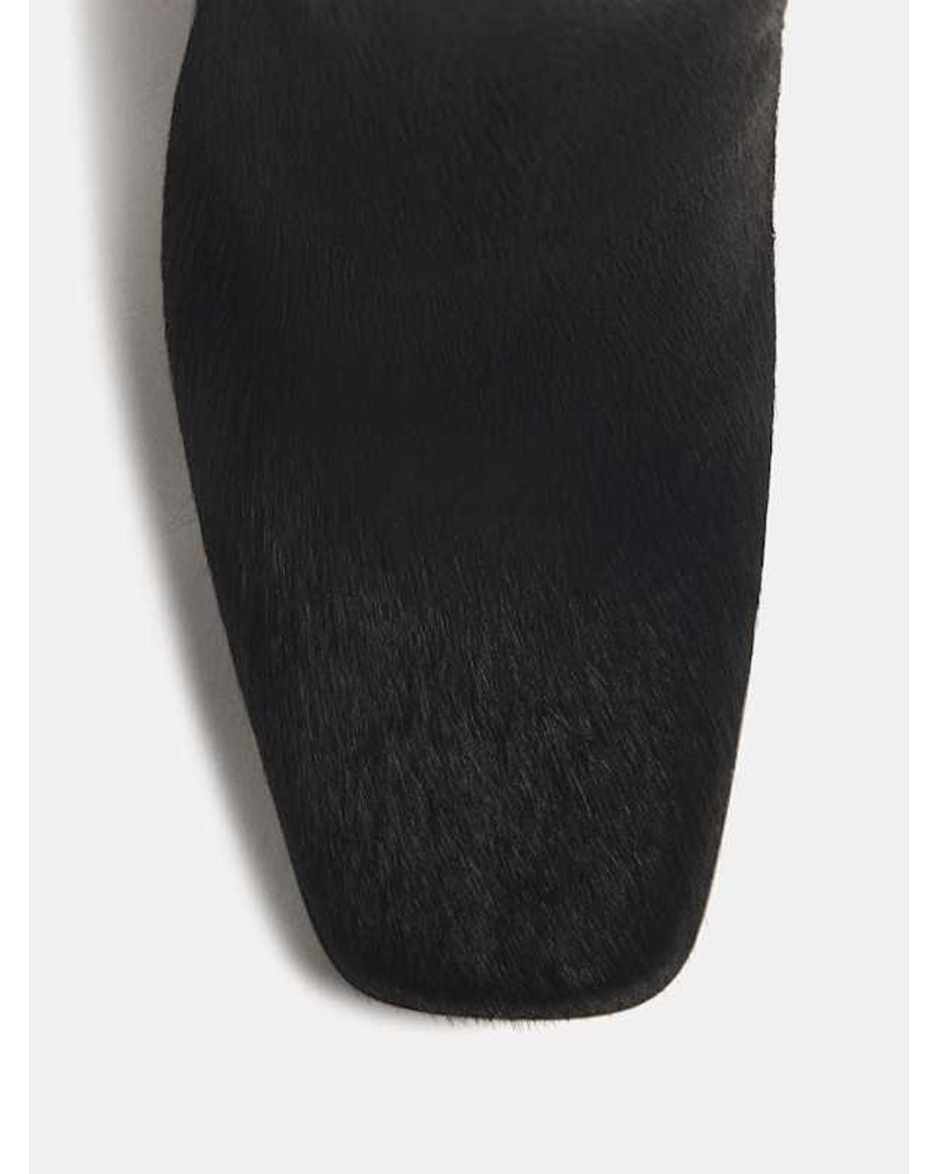 Reformation Black Claudette Ankle Boot Haircalf 5