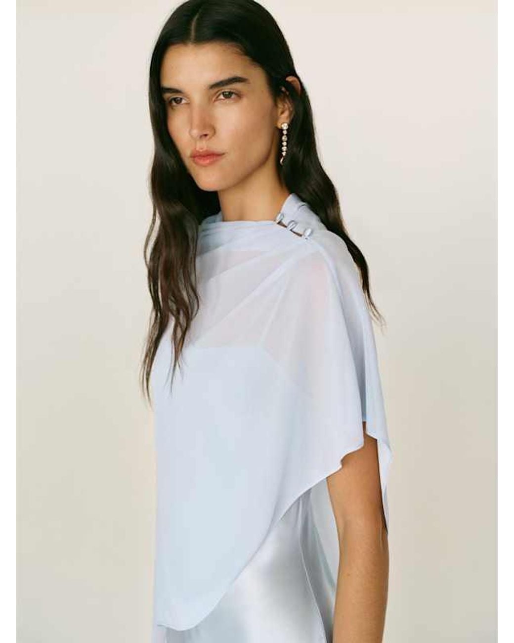 Reformation Blue Lilibeth Silk Dress
