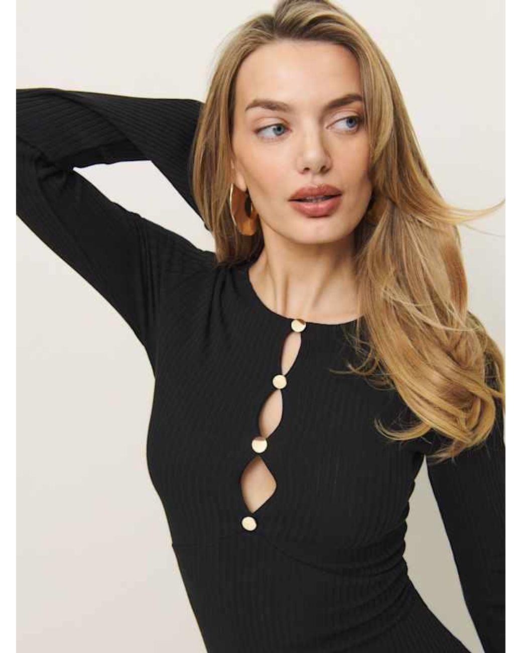 hayden knit dress Reformation Hayden Knit Dress in Natural