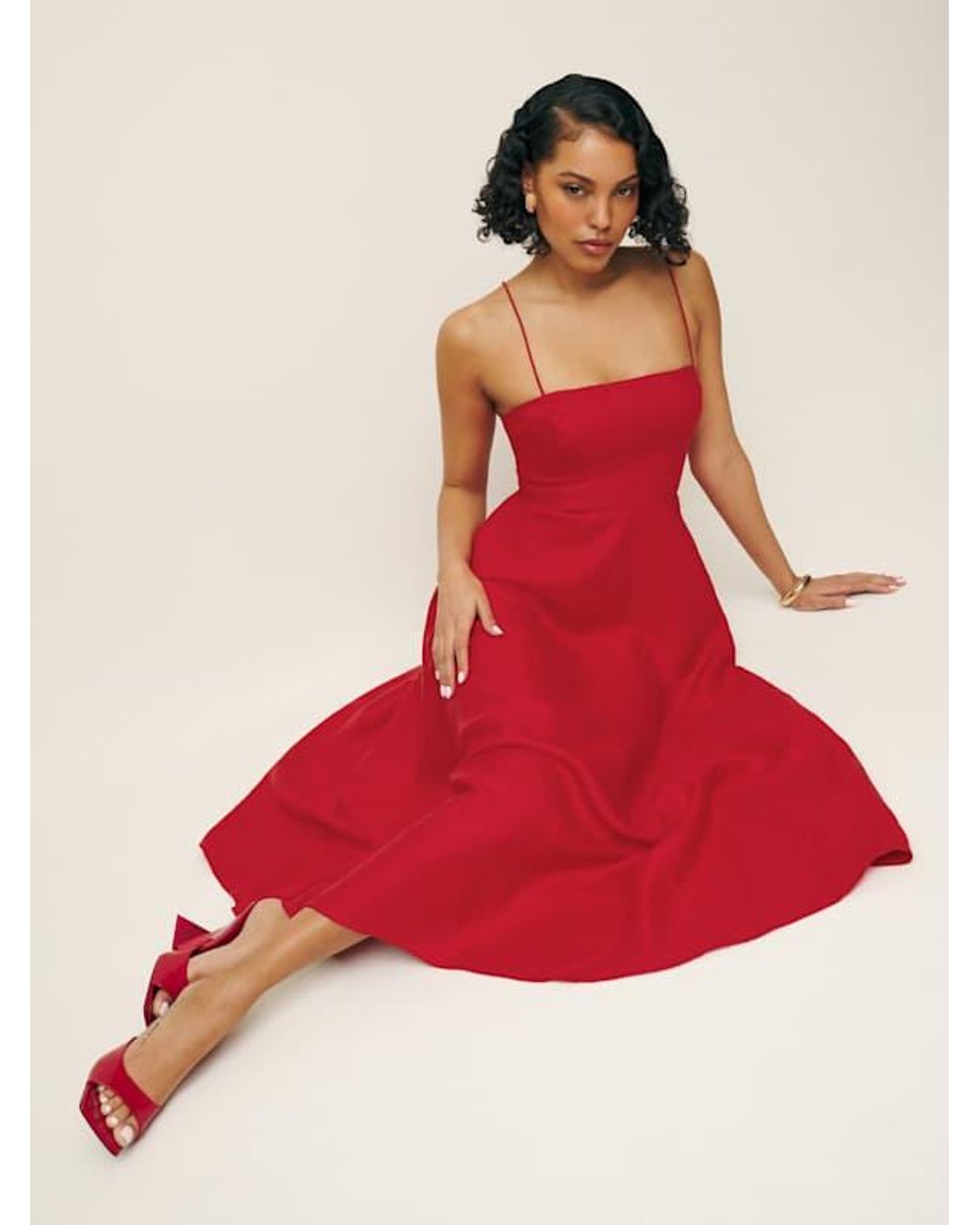 fuchsia dress long Santiago Cut-Out Ruffle Maxi Dress Fuchsia M