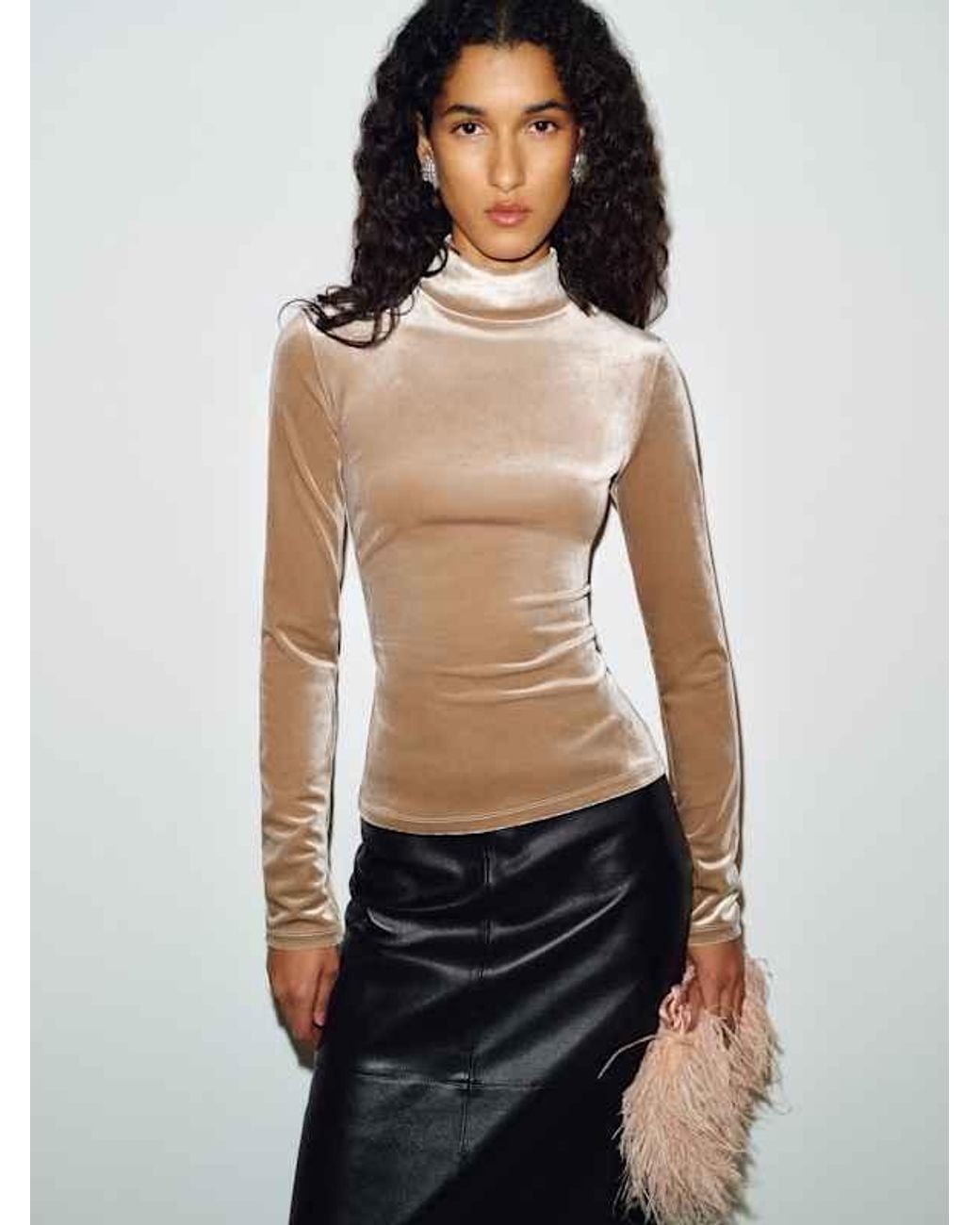 Reformation Blue Nell Knit Top