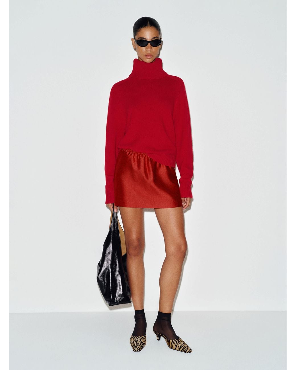 Reformation Red Elva Skirt