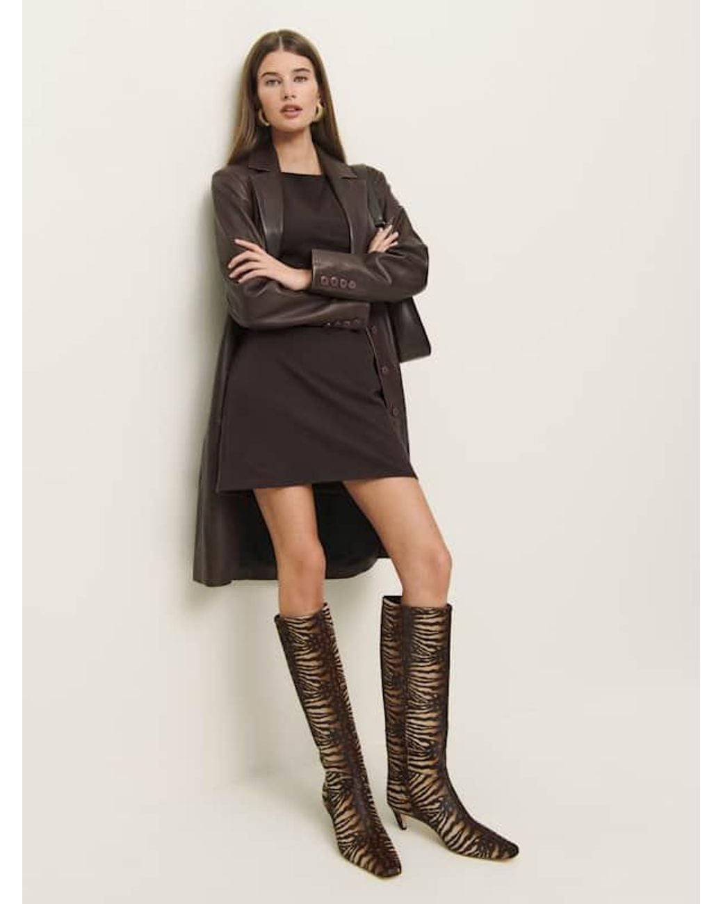 Reformation Green Petites Nataly Knit Dress
