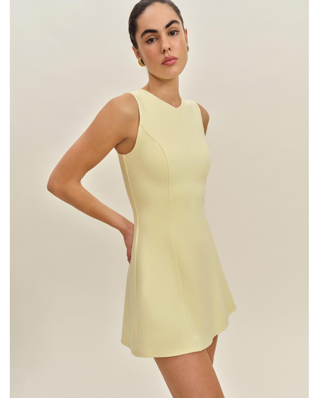 Reformation Ava Heavy Knit Dress in Natural | Lyst Reformation Ava Heavy Knit Dress in Natural | Lyst