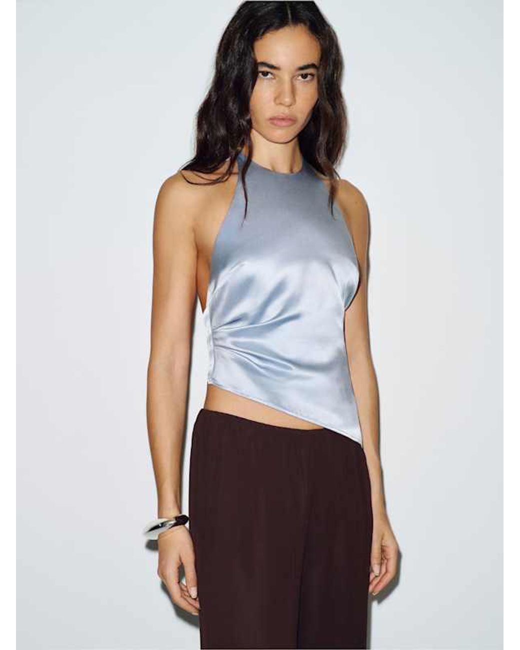 Reformation White Reese Silk Top 4