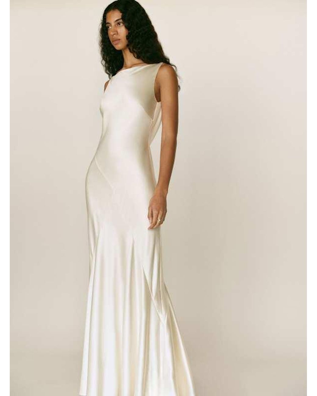 Reformation Natural Isabelle Silk Dress