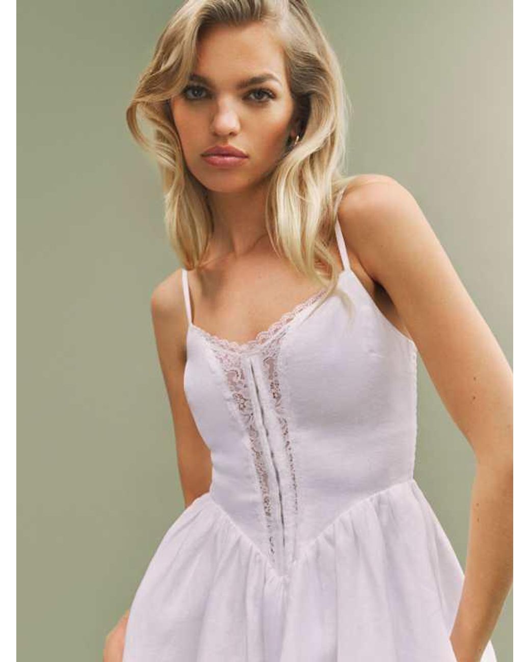 karney white linen strapless dress Karaline Strapless Bust Accent Maxi Dress White