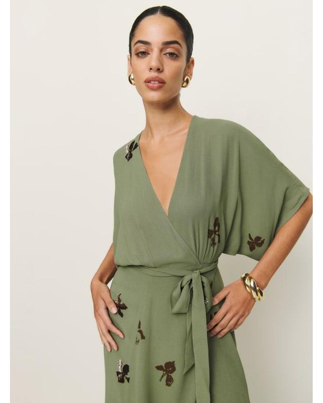 Reformation Winslow Dress in Green