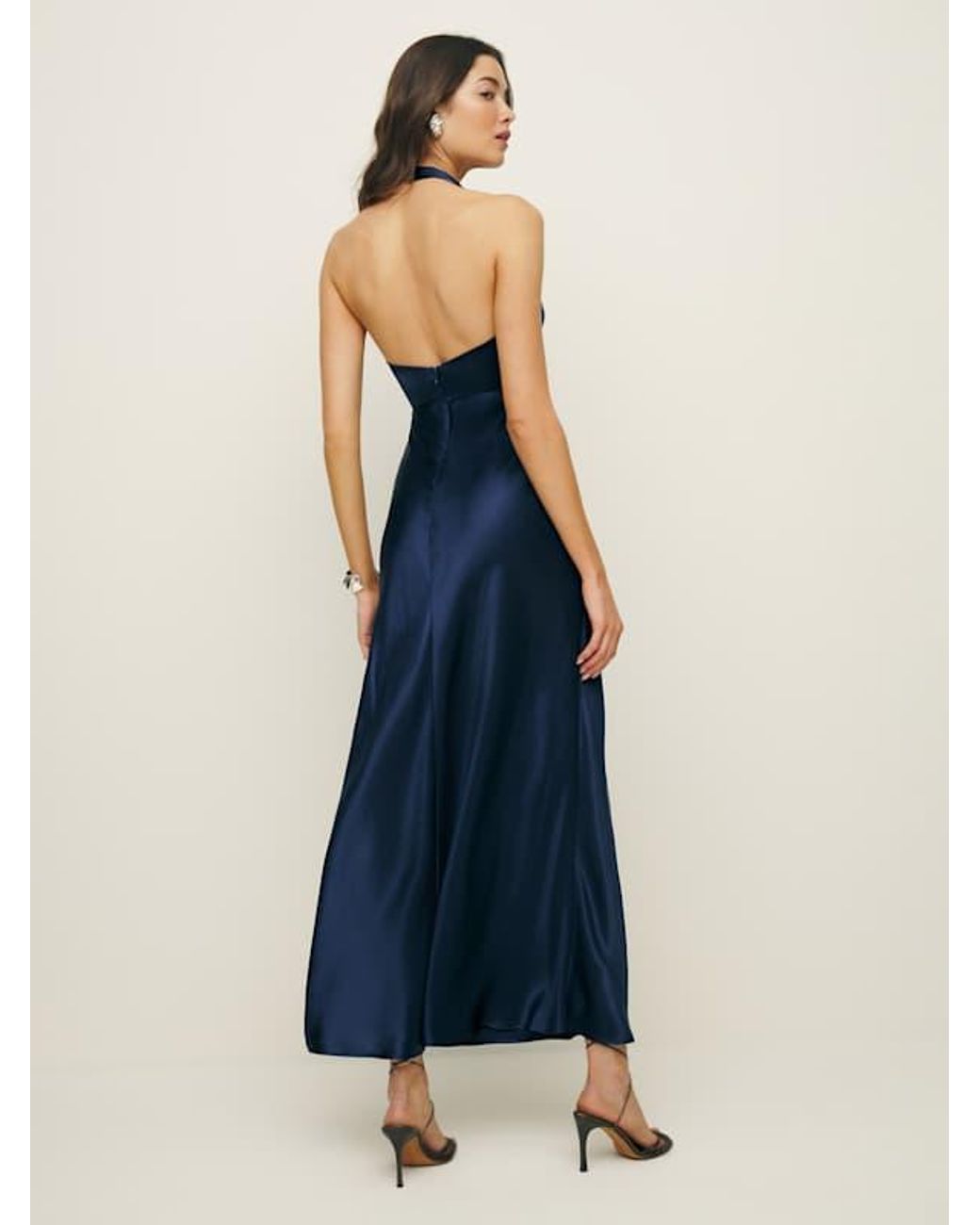 Reformation Blue Daniela Silk Dress 0