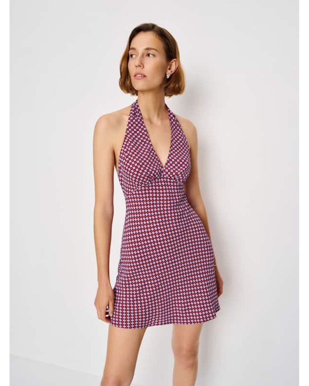 delanie halter mini dress Reformation in Pink Delaney dress