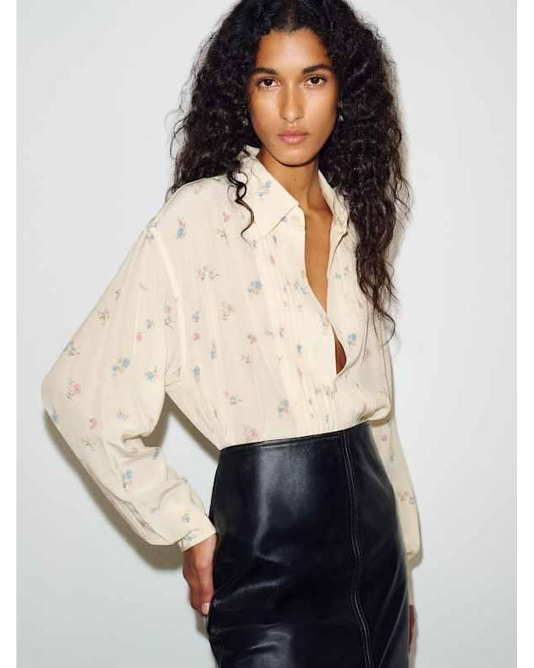 Reformation Blue Dude Shirt