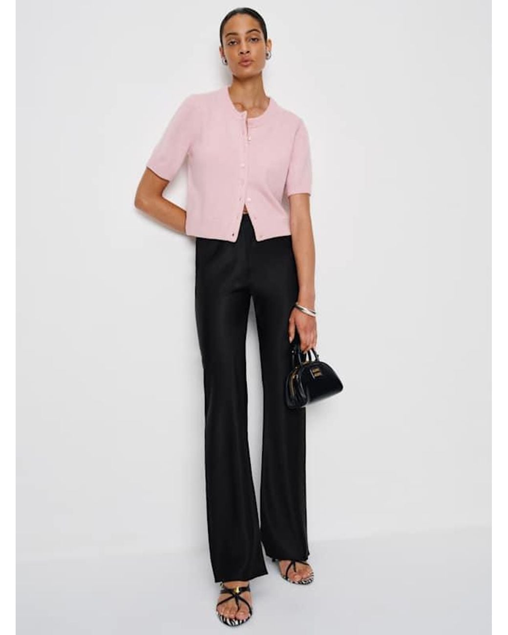 Reformation Pink Maude Cashmere Cardigan