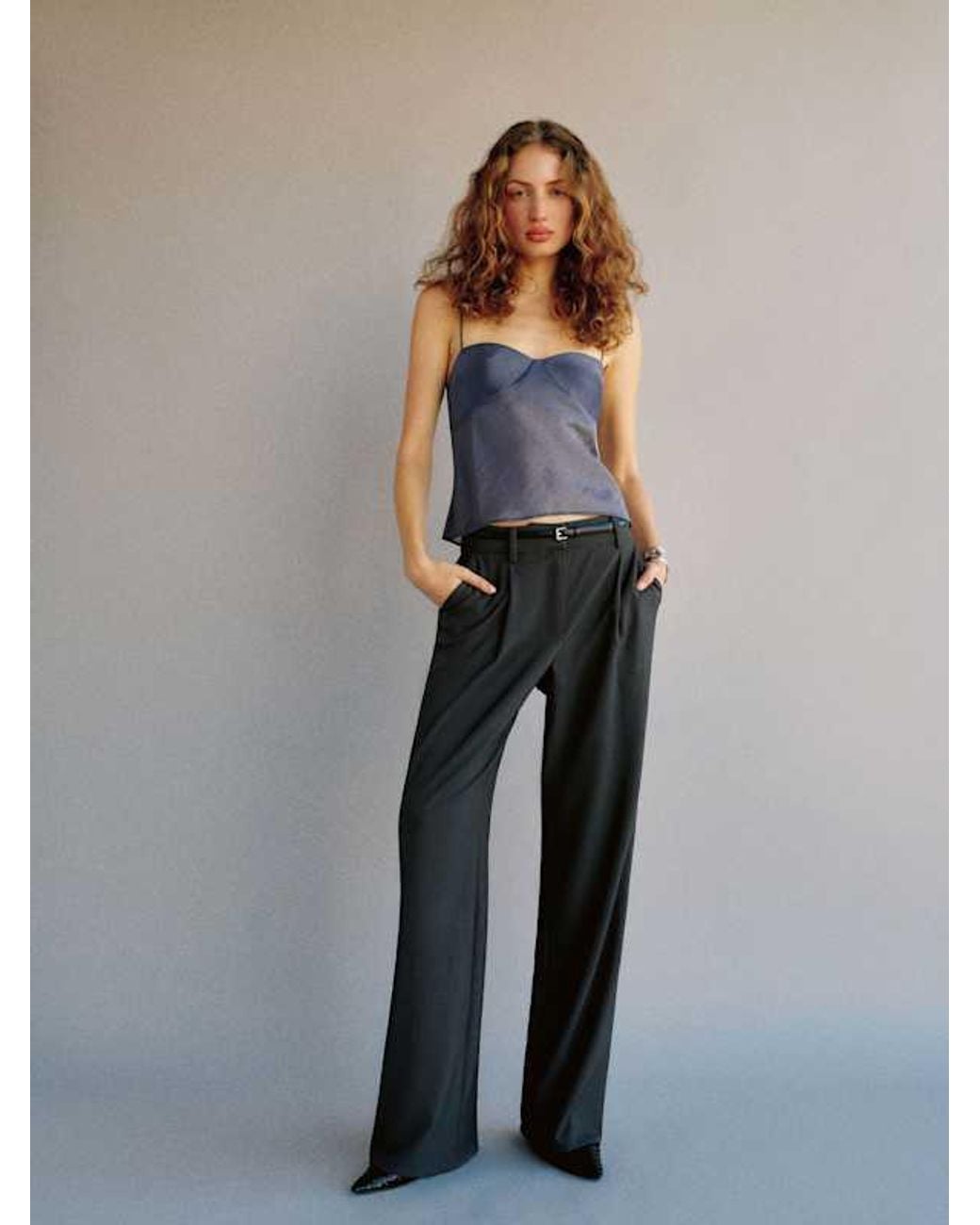 Reformation Blue Alouette Top