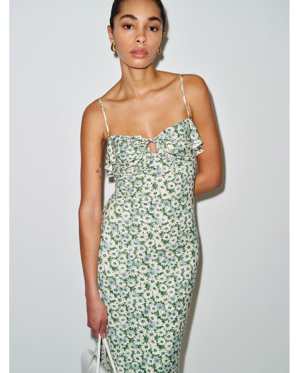 Reformation Jennie Knit Dress in Green | Lyst Australia