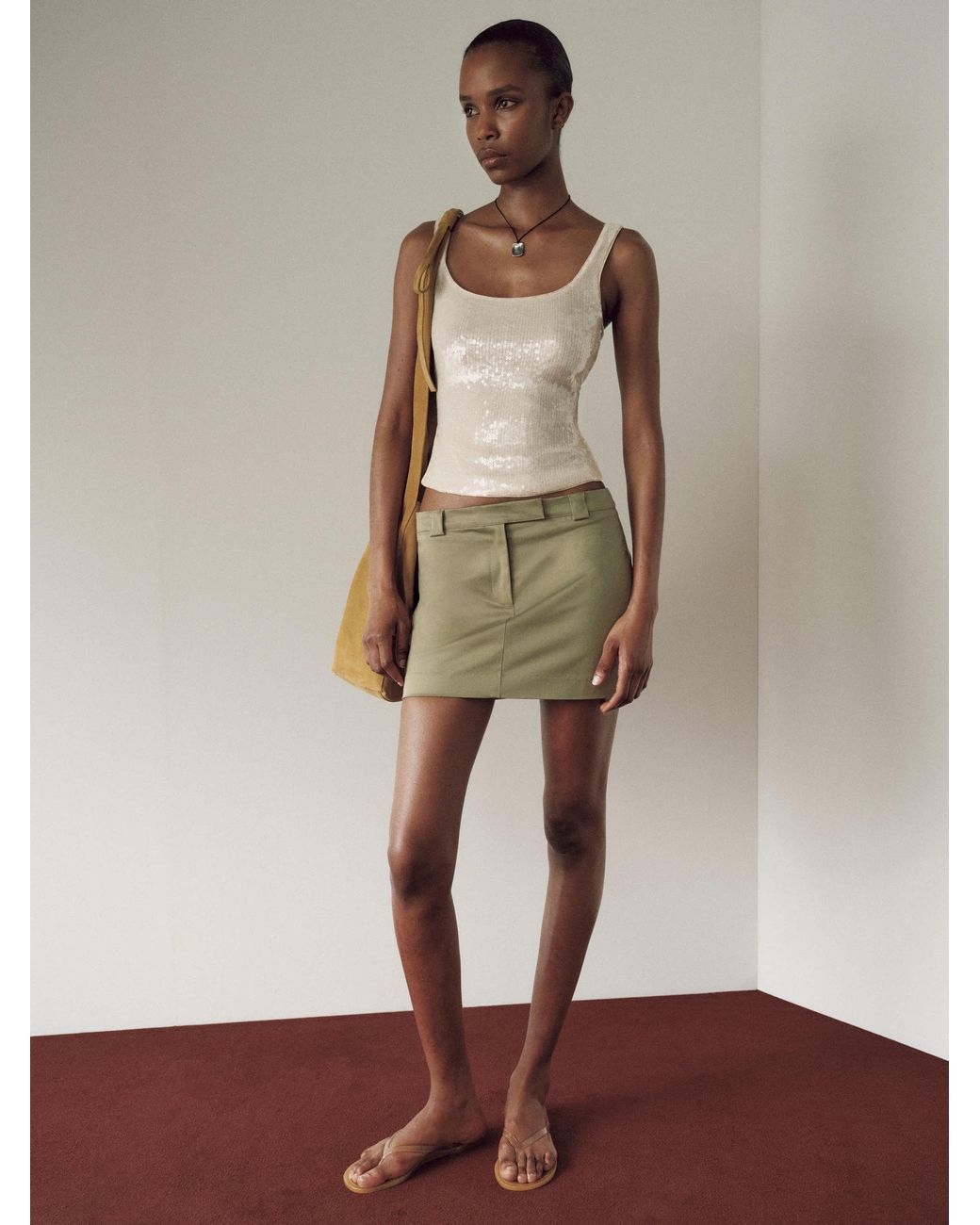 Reformation Natural Romee Skirt 0