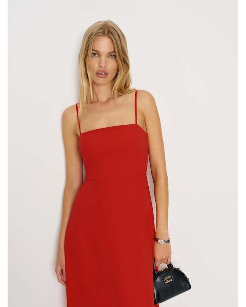 Reformation Red Monette Dress 0