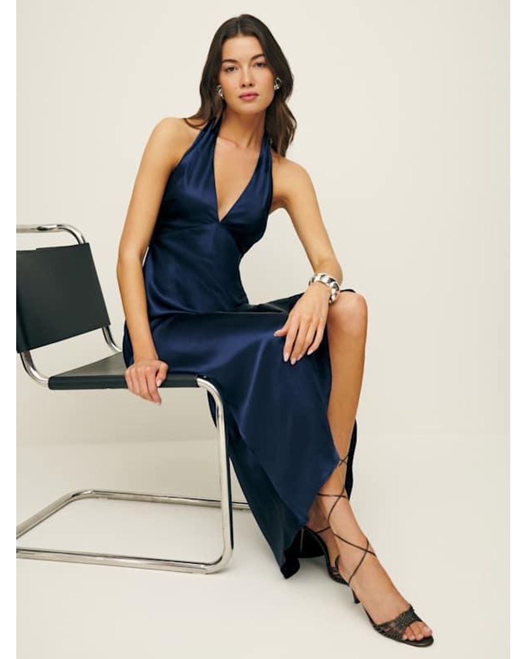 daniela silk dress Reformation Reformation Daniela Silk Dress 0