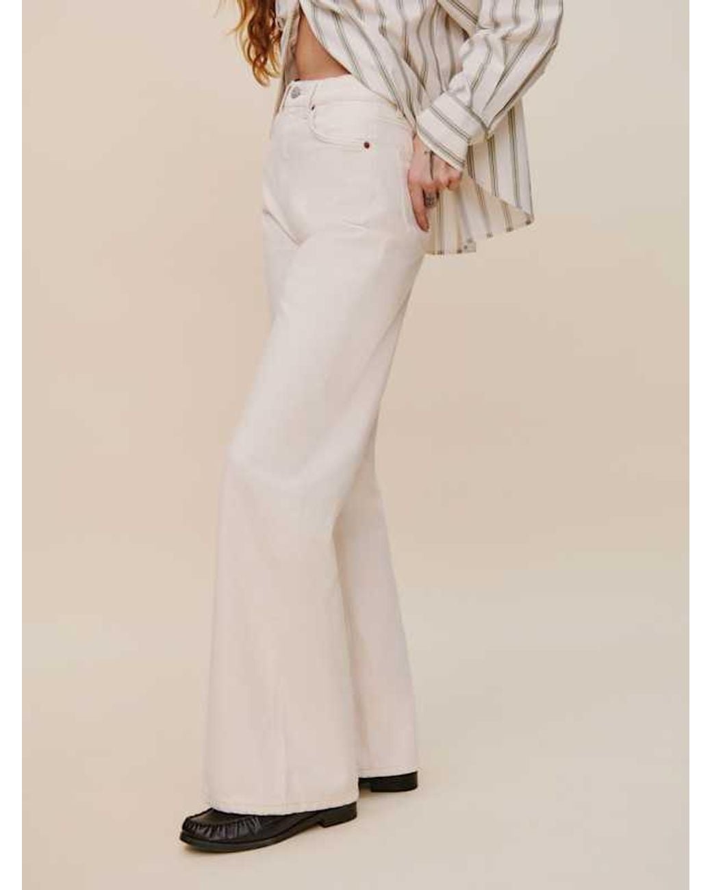 Reformation Natural Cary High Rise Slouchy Wide Leg Jeans Denim