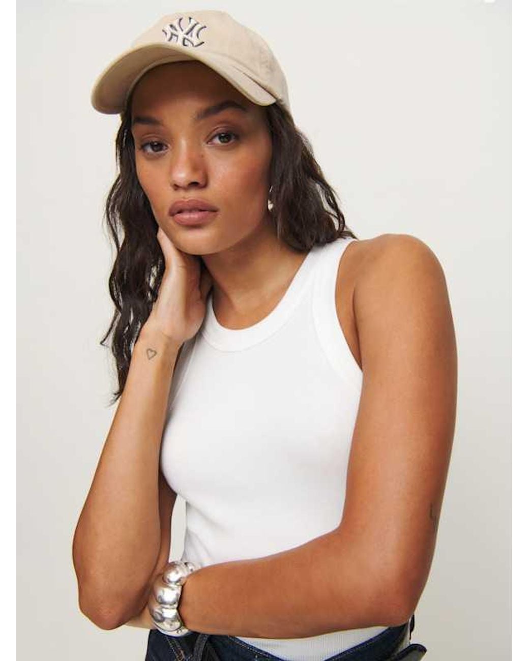 Reformation White Tasha Tank Top
