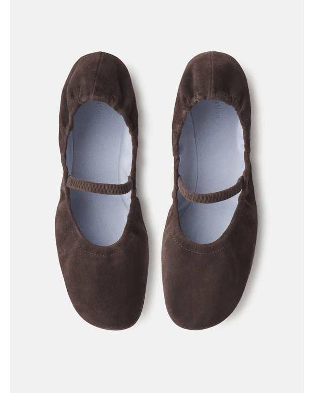 Reformation Brown Buffy Ruched Ballet Flat