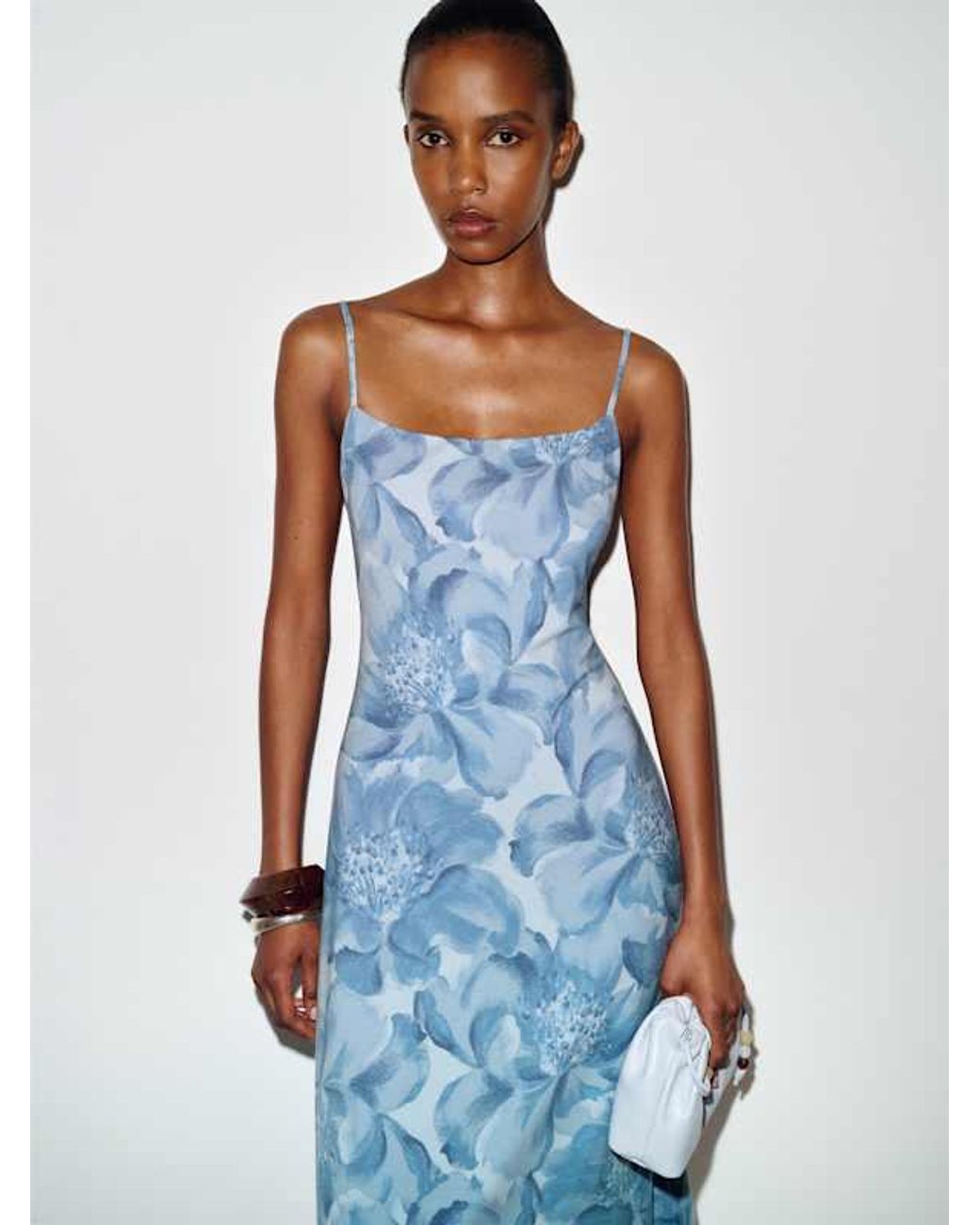 Reformation Blue Lavinia Knit Dress