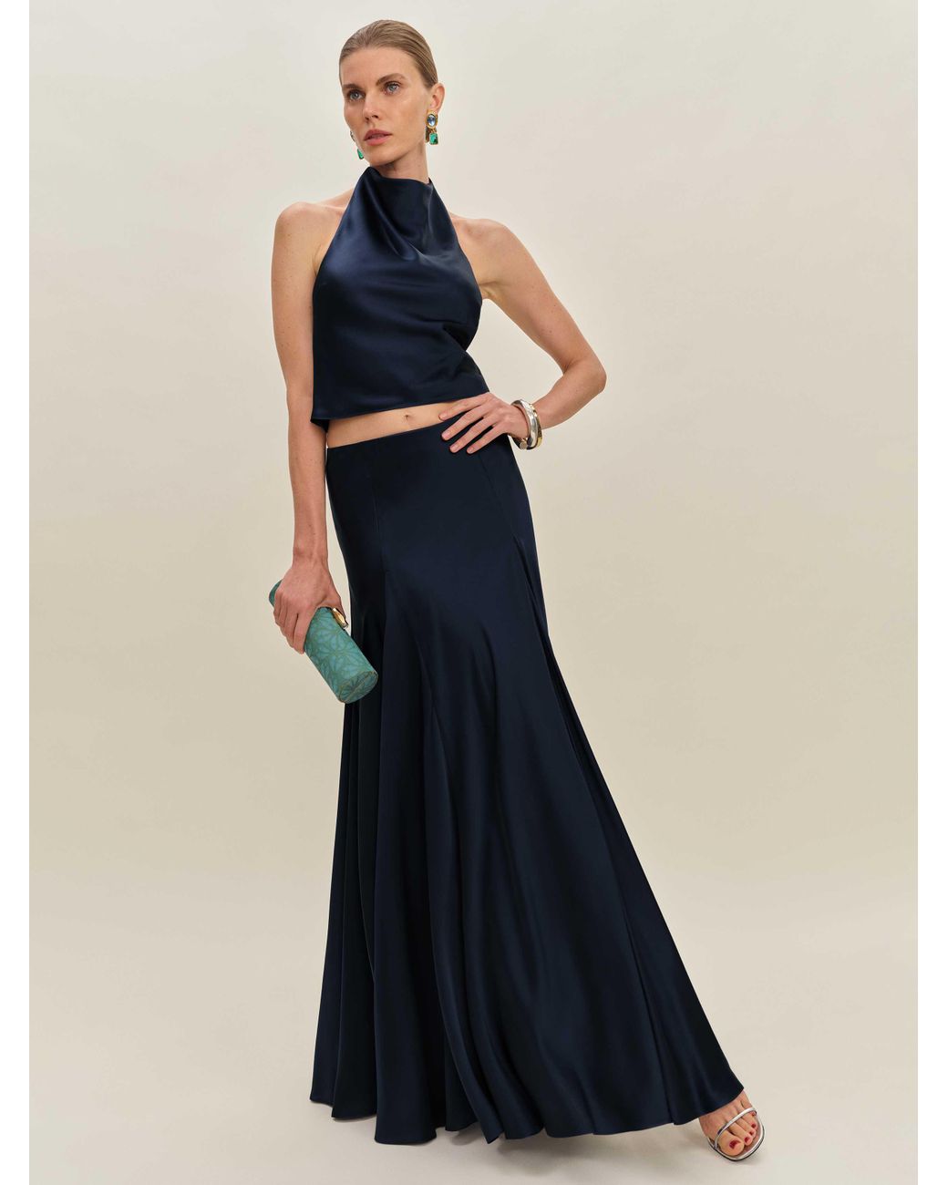 関税なし★REFORMATION★バレッタ 2ピースSET Reformation Beatrice Silk Two-piece Set | Pickle