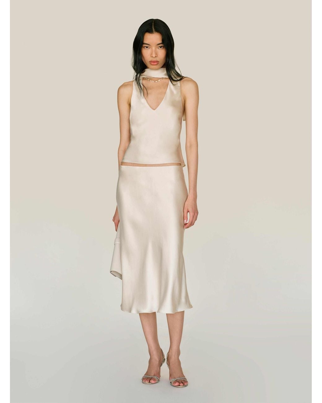 Reformation Natural Pomelle Silk Two Piece